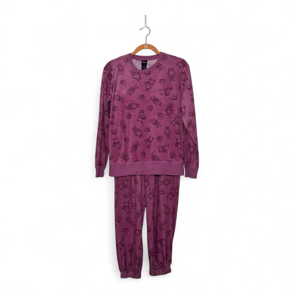Disney Winnie the Pooh Pajama Set Women’s Small Pink Lounge Sleepwear Cute - Picture 4 of 13